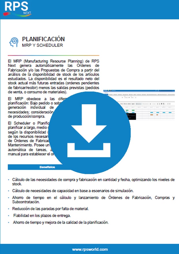 rps next Scheduler y MRP II