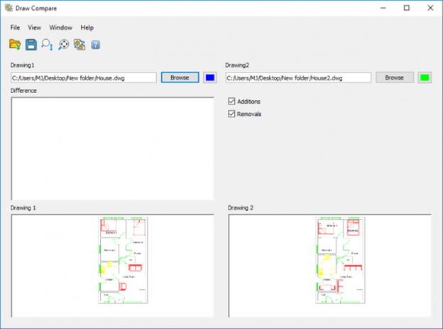 comparar dibujos en draftsight