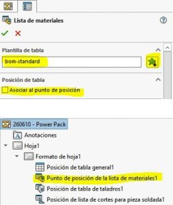 listas de materiales en SOLIDWORKS